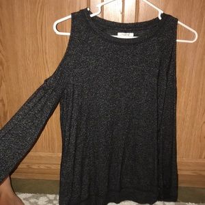 Black long sleeve cotton top